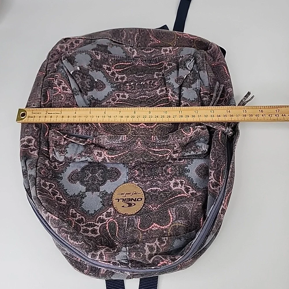 Vintage O'Neill Unisex Backpack Surfer Retro Hippie Beach Bag Paisley Design